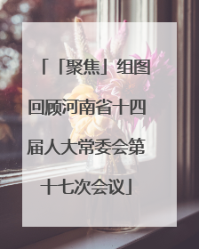 「聚焦」组图回顾河南省十四届人大常委会第十七次会议