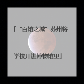“百馆之城”苏州将学校开进博物馆里