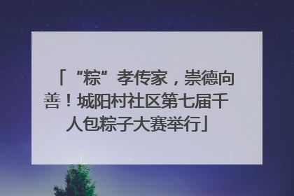 “粽”孝传家，崇德向善！城阳村社区第七届千人包粽子大赛举行