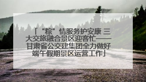 “粽”情服务护安康 三大交旅融合景区迎客忙——甘肃省公交建集团全力做好端午假期景区运营工作