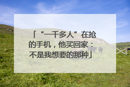 “一千多人”在抢的手机，他买回家：不是我想要的那种