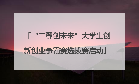 “丰翼创未来”大学生创新创业争霸赛选拔赛启动
