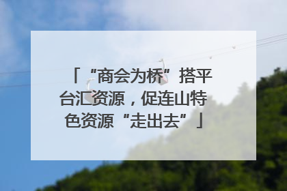 “商会为桥”搭平台汇资源，促连山特色资源“走出去”