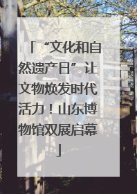 “文化和自然遗产日”让文物焕发时代活力！山东博物馆双展启幕
