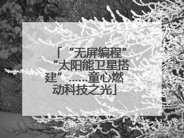 “无屏编程”“太阳能卫星搭建”……童心燃动科技之光