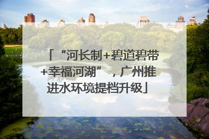 “河长制+碧道碧带+幸福河湖”，广州推进水环境提档升级