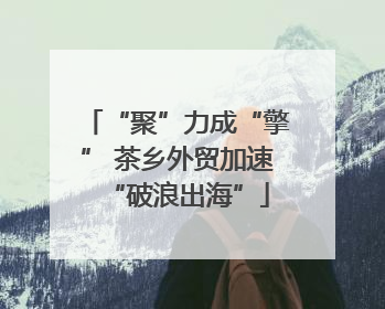 “聚”力成“擎” 茶乡外贸加速“破浪出海”