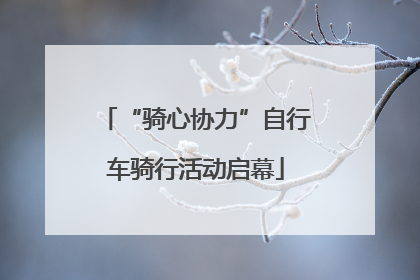 “骑心协力”自行车骑行活动启幕