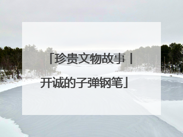 珍贵文物故事丨开诚的子弹钢笔