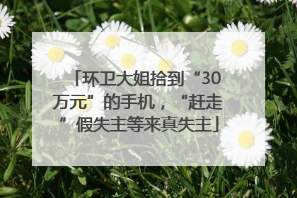 环卫大姐拾到“30万元”的手机，“赶走”假失主等来真失主