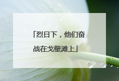 烈日下，他们奋战在戈壁滩上