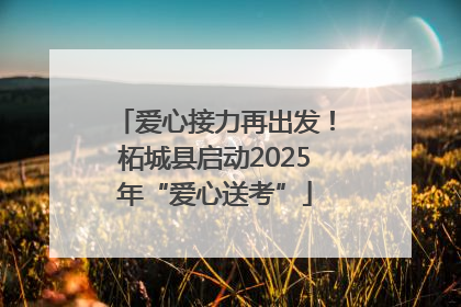 爱心接力再出发！柘城县启动2025年“爱心送考”