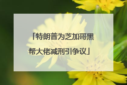 特朗普为芝加哥黑帮大佬减刑引争议