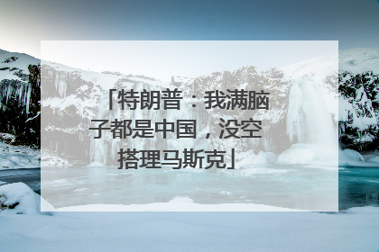 特朗普：我满脑子都是中国，没空搭理马斯克