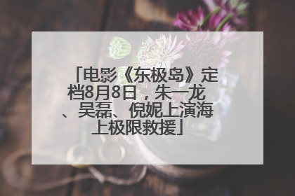 电影《东极岛》定档8月8日，朱一龙、吴磊、倪妮上演海上极限救援