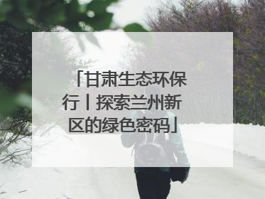 甘肃生态环保行丨探索兰州新区的绿色密码
