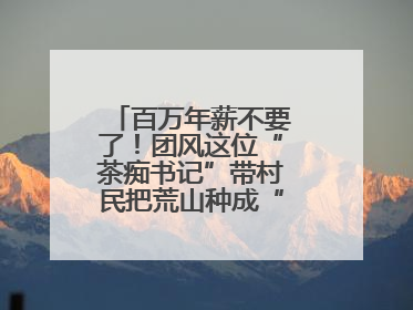百万年薪不要了！团风这位“茶痴书记”带村民把荒山种成“绿色银行”