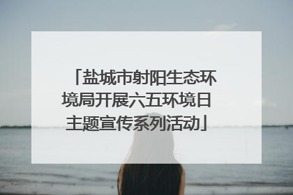 盐城市射阳生态环境局开展六五环境日主题宣传系列活动