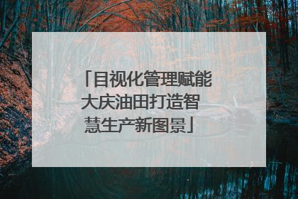 目视化管理赋能 大庆油田打造智慧生产新图景
