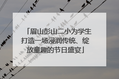 眉山彭山二小为学生打造一场浸润传统、绽放童趣的节日盛宴