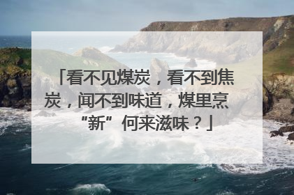 看不见煤炭，看不到焦炭，闻不到味道，煤里烹“新”何来滋味？