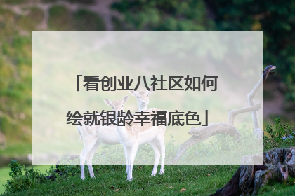 看创业八社区如何绘就银龄幸福底色
