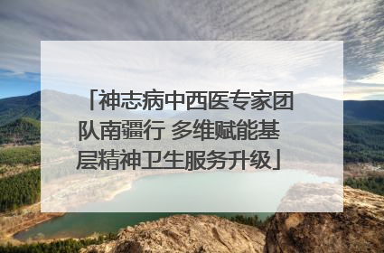 神志病中西医专家团队南疆行 多维赋能基层精神卫生服务升级