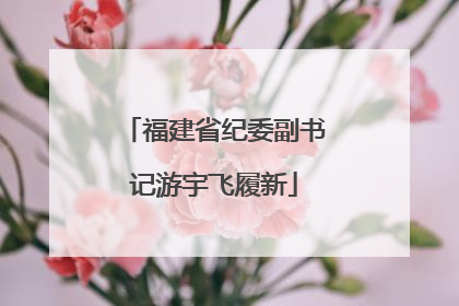 福建省纪委副书记游宇飞履新