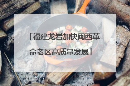 福建龙岩加快闽西革命老区高质量发展