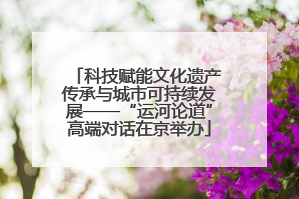 科技赋能文化遗产传承与城市可持续发展——“运河论道”高端对话在京举办