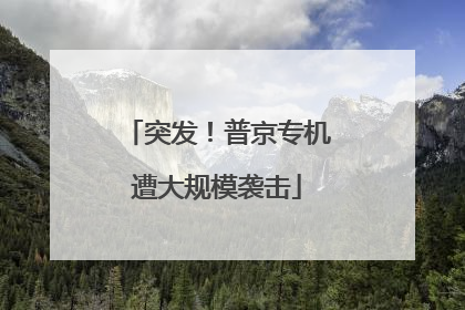 突发！普京专机遭大规模袭击