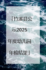 竹溪县公示2025年度幼儿园年检结果