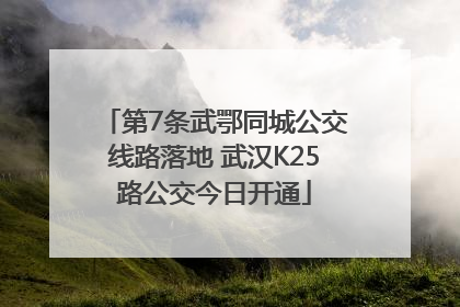 第7条武鄂同城公交线路落地 武汉K25路公交今日开通