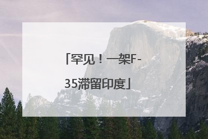 罕见！一架F-35滞留印度