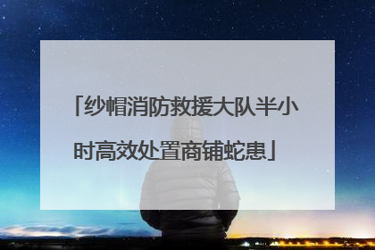 纱帽消防救援大队半小时高效处置商铺蛇患