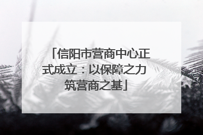 信阳市营商中心正式成立：以保障之力 筑营商之基