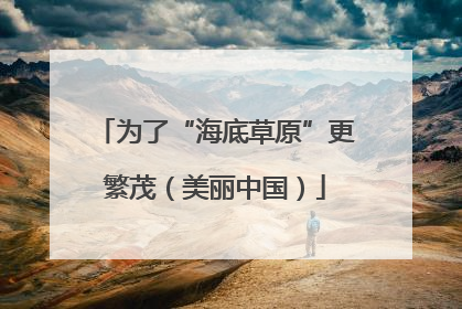为了“海底草原”更繁茂（美丽中国）