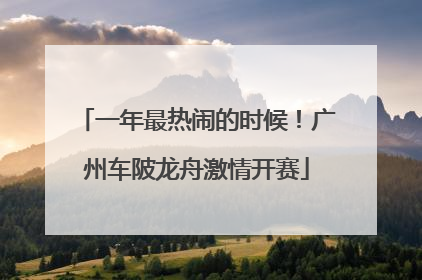 一年最热闹的时候！广州车陂龙舟激情开赛