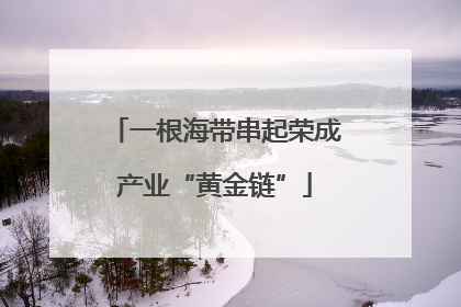 一根海带串起荣成产业“黄金链”