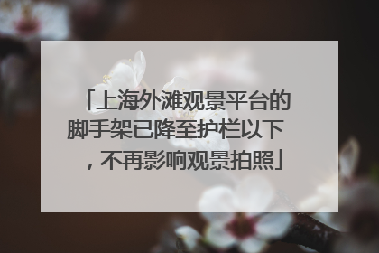 上海外滩观景平台的脚手架已降至护栏以下，不再影响观景拍照