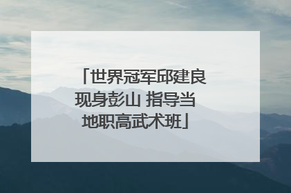 世界冠军邱建良现身彭山 指导当地职高武术班
