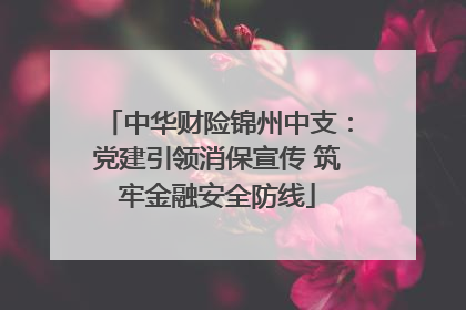 中华财险锦州中支：党建引领消保宣传 筑牢金融安全防线