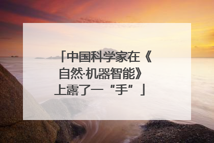 中国科学家在《自然·机器智能》上露了一“手”