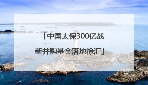中国太保300亿战新并购基金落地徐汇