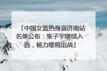 中国女篮热身赛济南站名单公布：张子宇继续入选，杨力维将出战