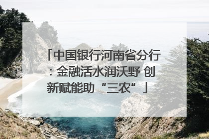 中国银行河南省分行：金融活水润沃野 创新赋能助“三农”