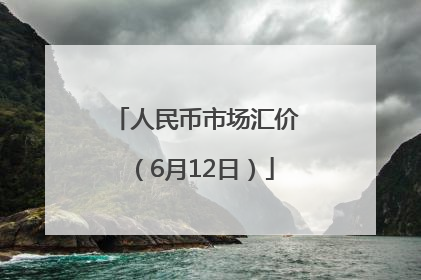 人民币市场汇价（6月12日）