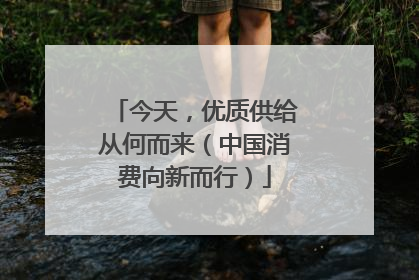 今天，优质供给从何而来（中国消费向新而行）