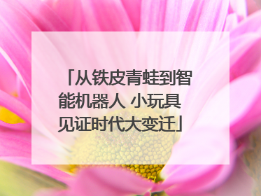 从铁皮青蛙到智能机器人 小玩具见证时代大变迁