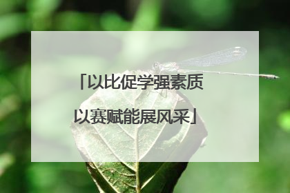 以比促学强素质 以赛赋能展风采